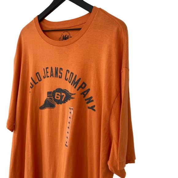 RALPH LAUREN Polo Jeans Co. 1967 Winged Foot Short Sleeve Orange T-Shirt Size XL - Picture 6 of 16